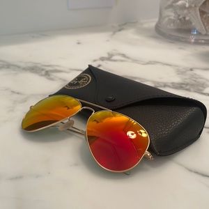 Authentic Orange Ray ban aviators
